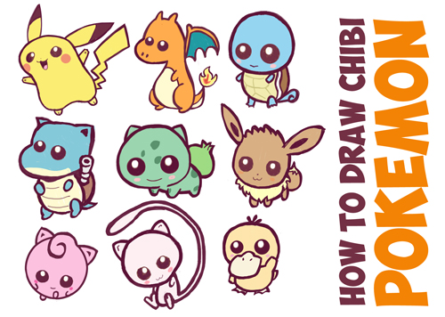 How to Draw Cute Baby Chibi Pokemons - Huge Chibi Pokemon Guide