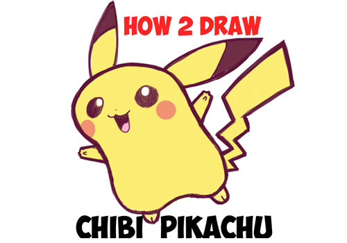 how to draw a cute baby pikachu simple step by step drawing tutorial