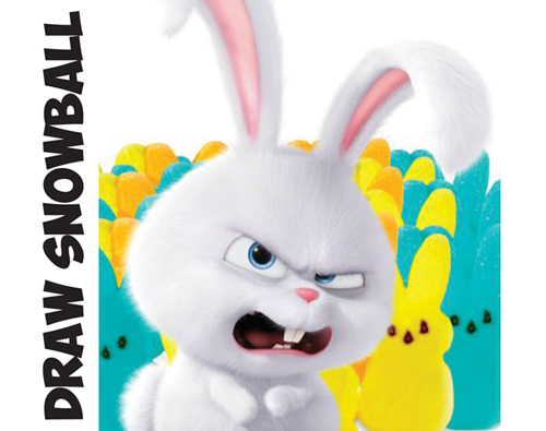 Learn How to Draw Snowball the Bunny Rabbit from The Secret Life of Pets : Easy Step by Step Drawing Tutorial for Kids