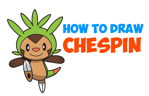 How to Draw Chespin from Pokemon Easy Step by Step Drawing Tutorial