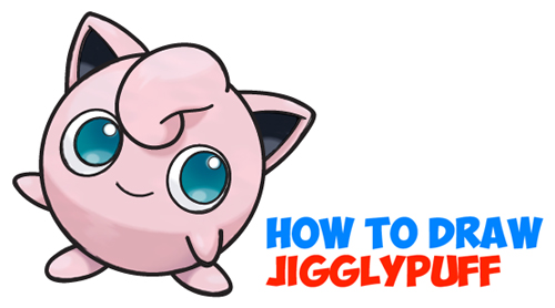 How to Draw Jigglypuff from Pokemon - Easy Step by Step Drawing Tutorial