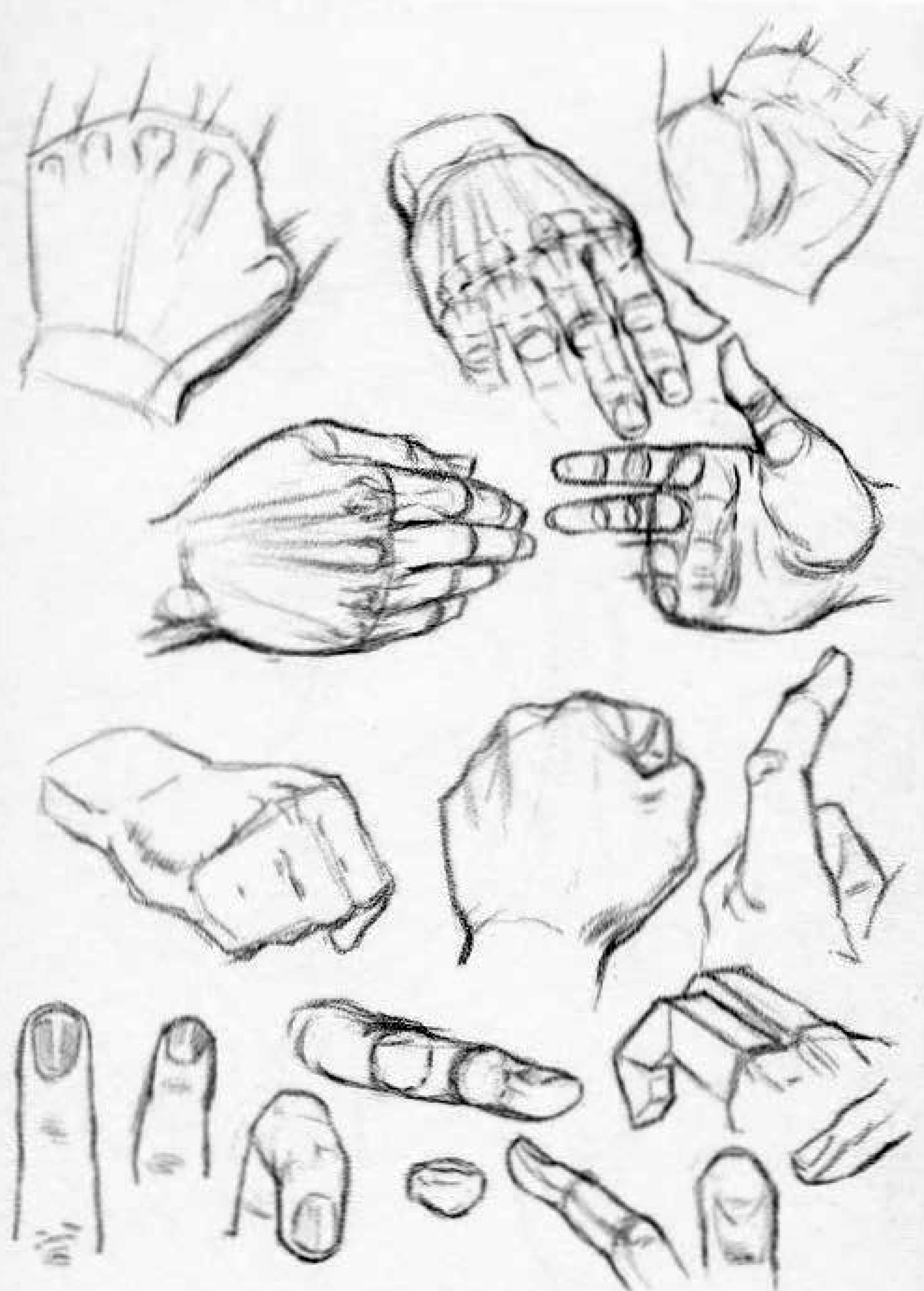 how to draw the knuckles of the hands