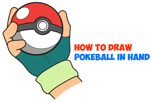 Learn How to Draw Pokeball in Ash's Hand - Easy Steps Pokemon Drawing Lesson