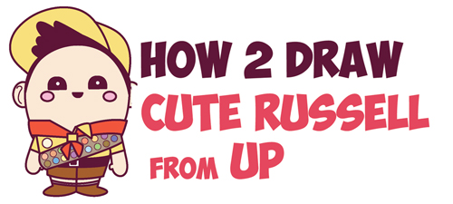 How to Draw Russell the Boy from Disney Pixar's Up - Cute / Chibi / Kawaii Style Drawing Tutorial