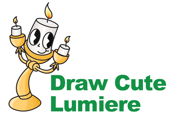 How to Draw Lumiere (Cute Kawaii Chibi) from Beauty and the Beast Easy Step by Step Drawing Tutorial for Kids