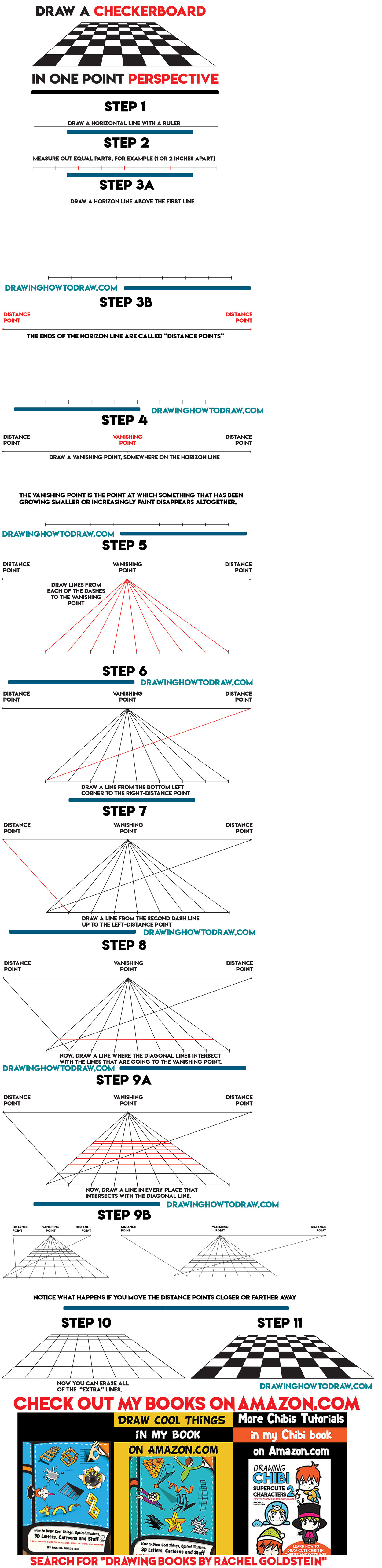 drawing a checkerboard in perspective