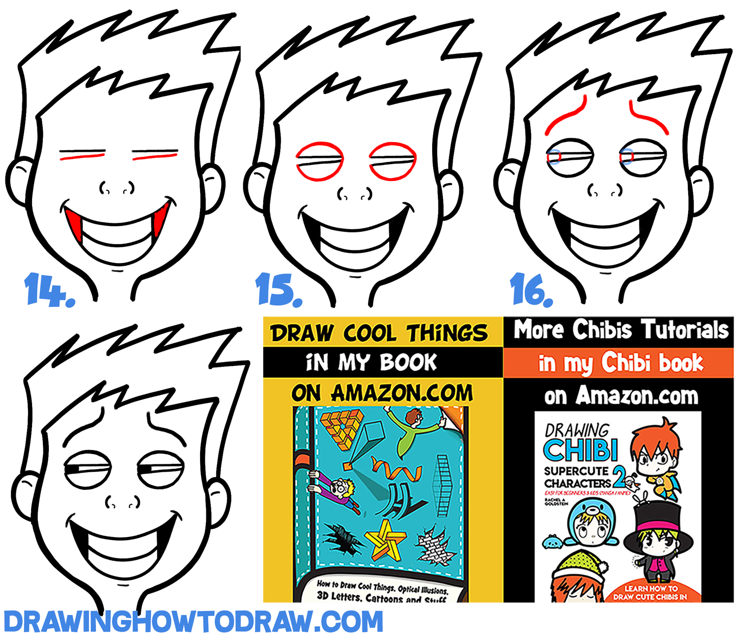 How to Draw Cartoon Facial Expressions : Uneasy, Uncomfortable, Embarrassed, Nervous Simple Lesson for Kids