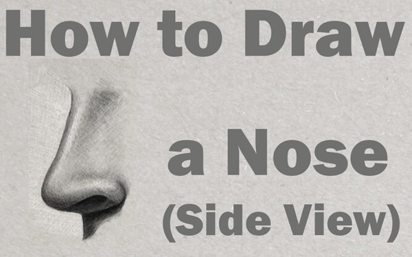 Learn How to Draw and Shade a Realistic Nose (Side View) in Pencil or Graphite Simple Steps Lesson
