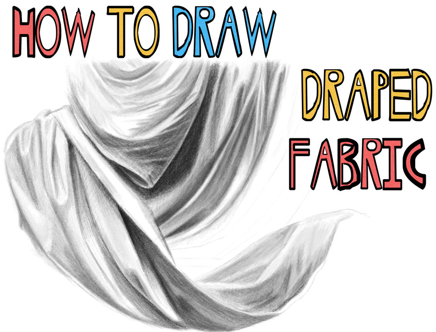 How to Draw Draped Fabric with Creased Folds, Wrinkles on Clothing Fabric and Drapery