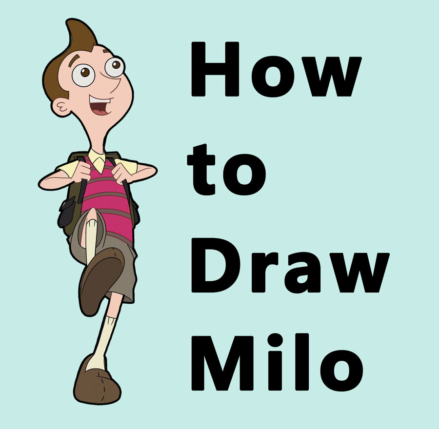 How to Draw Milo Murphy from Disney's Murphy's Law - Easy Step by Step Drawing Tutorial for Kids
