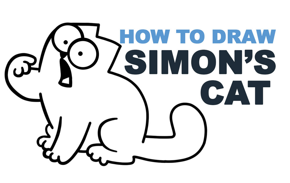 How to Draw Simon's Cat (The cat from Simon's Cat) - Easy Step by Step Drawing Tutorial
