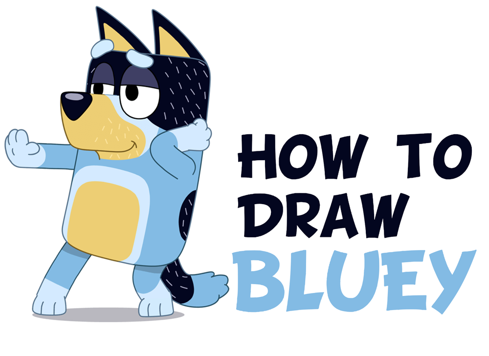Learn How to Draw Bluey Muffin from Bluey Easy Step by Step Drawing Tutorial for Kids